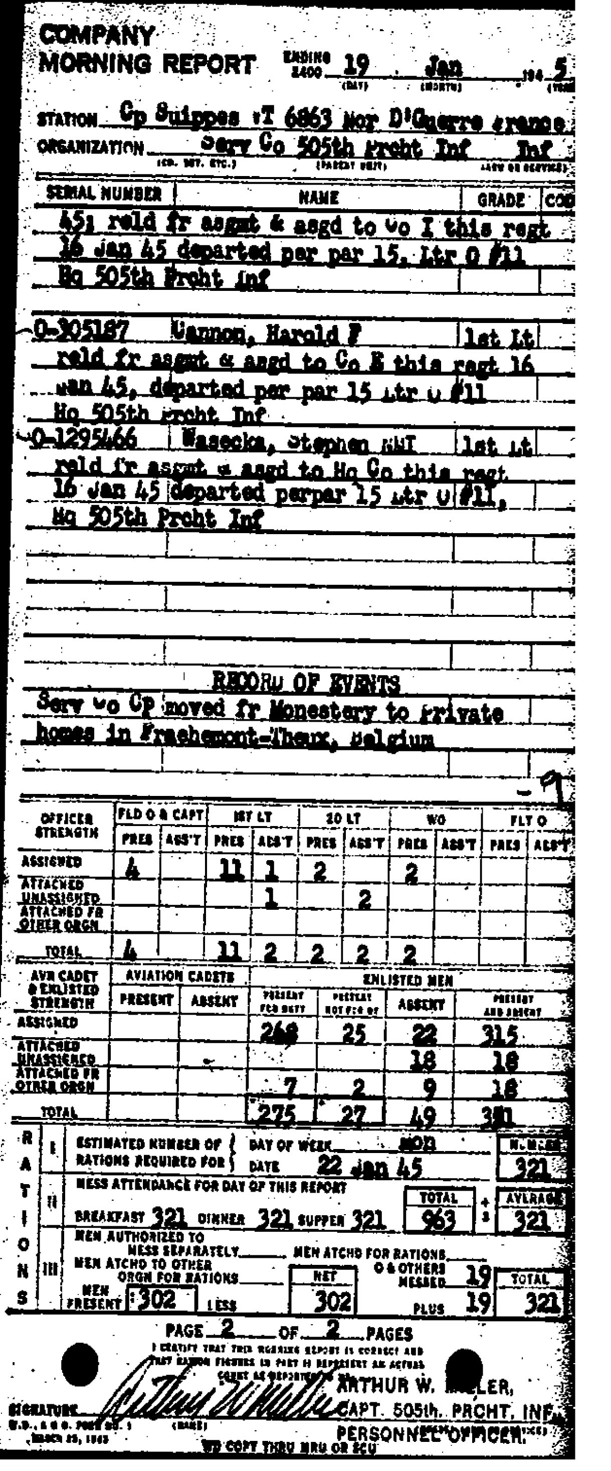 2nd Lt. Morely R. Hill - I company